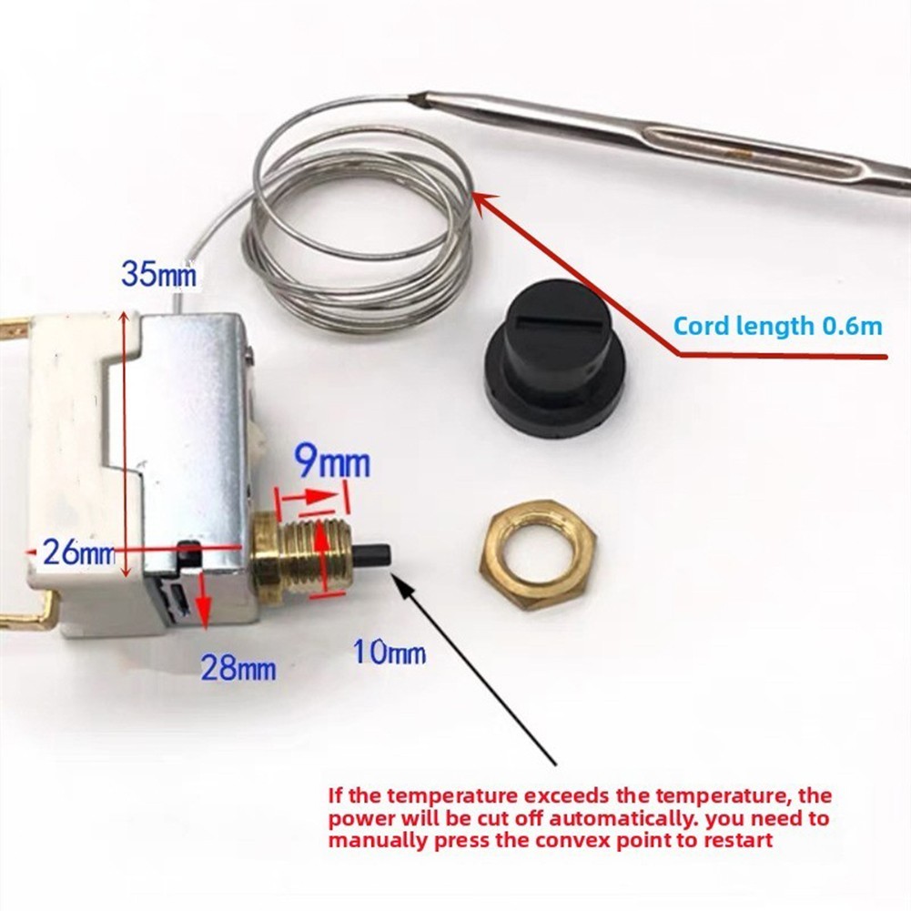 Manual Reset Thermostat For Fryer Temperature Control Simple Press Restart