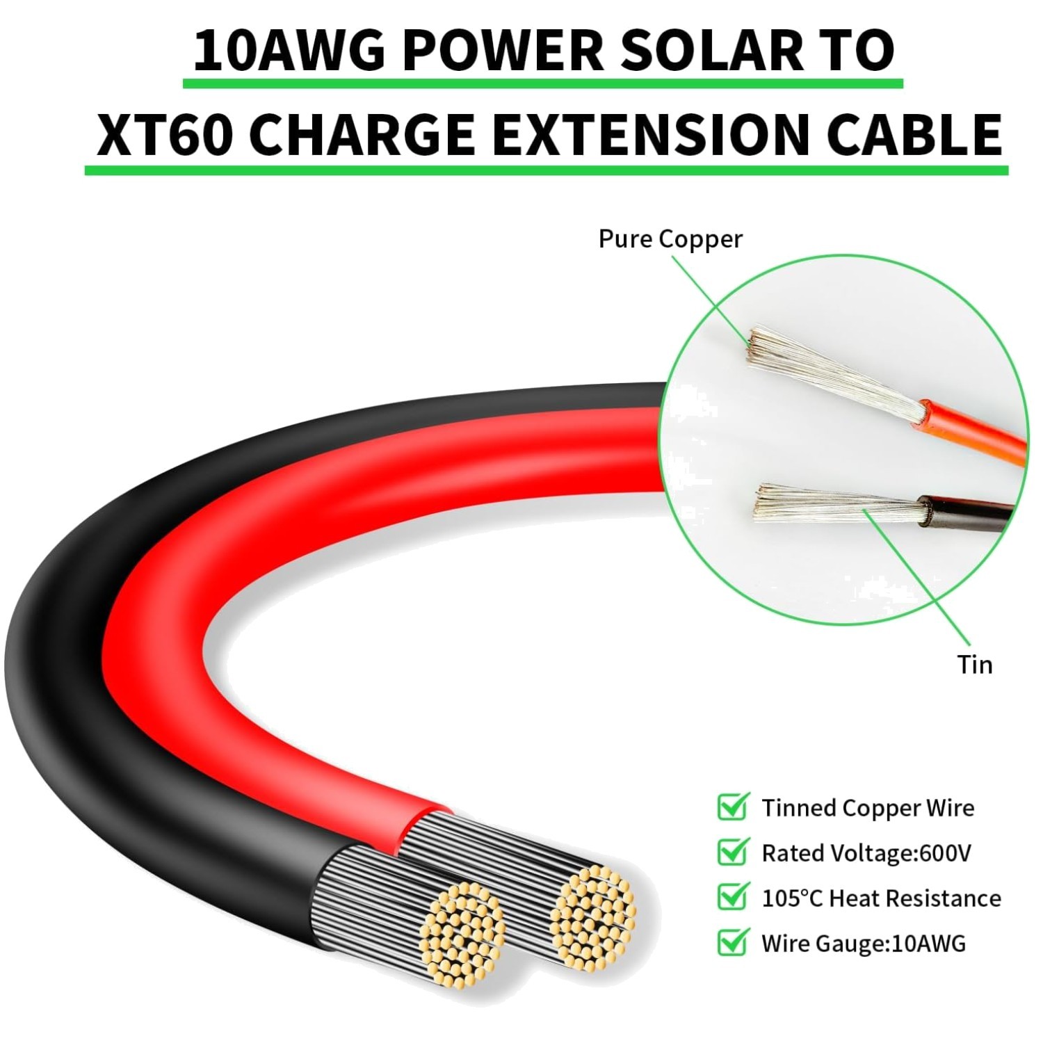XT60 Extension Cable for Solar Generators