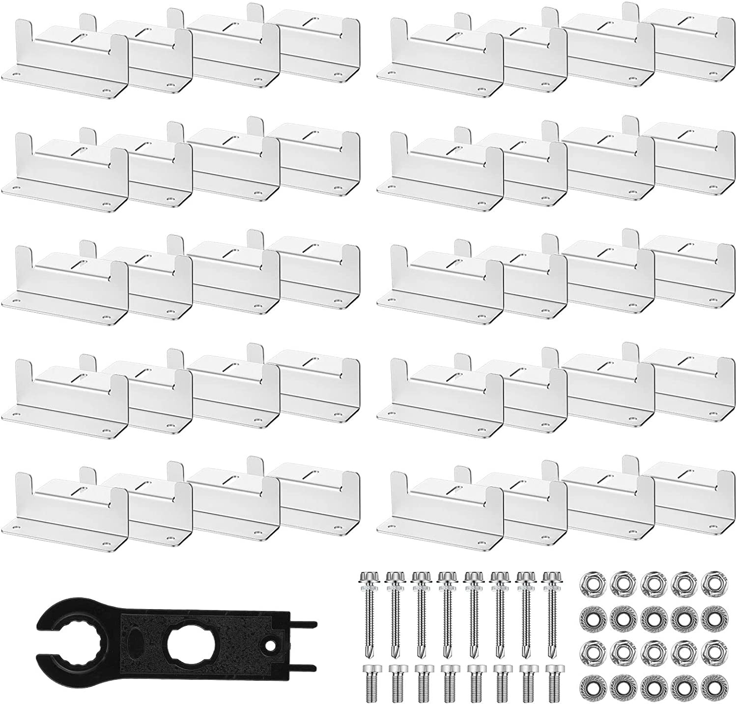 10 Set Solar Panel Mounting Brackets Z Bracket Aluminum Solar Panel Mounting Bra