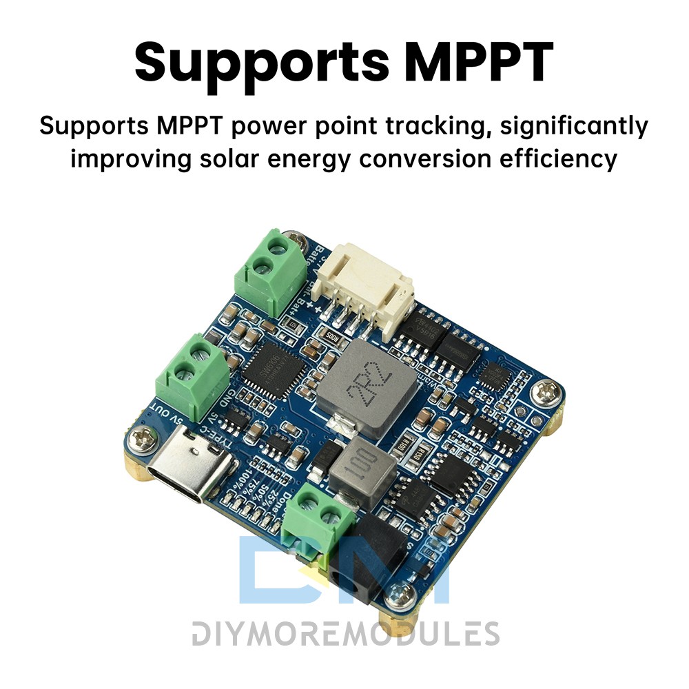 6-24V Solar Panel Power Management Module 5V 3A MPPT PD QC FCP SFCP Type-C