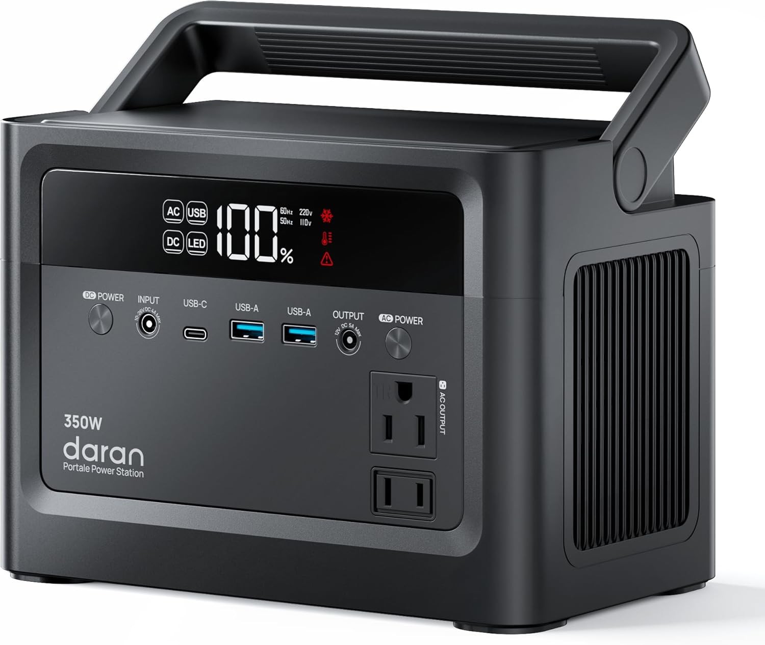 Portable Power Station 350W 230.4Wh LiFePO4 Pure Sine Wave Camping