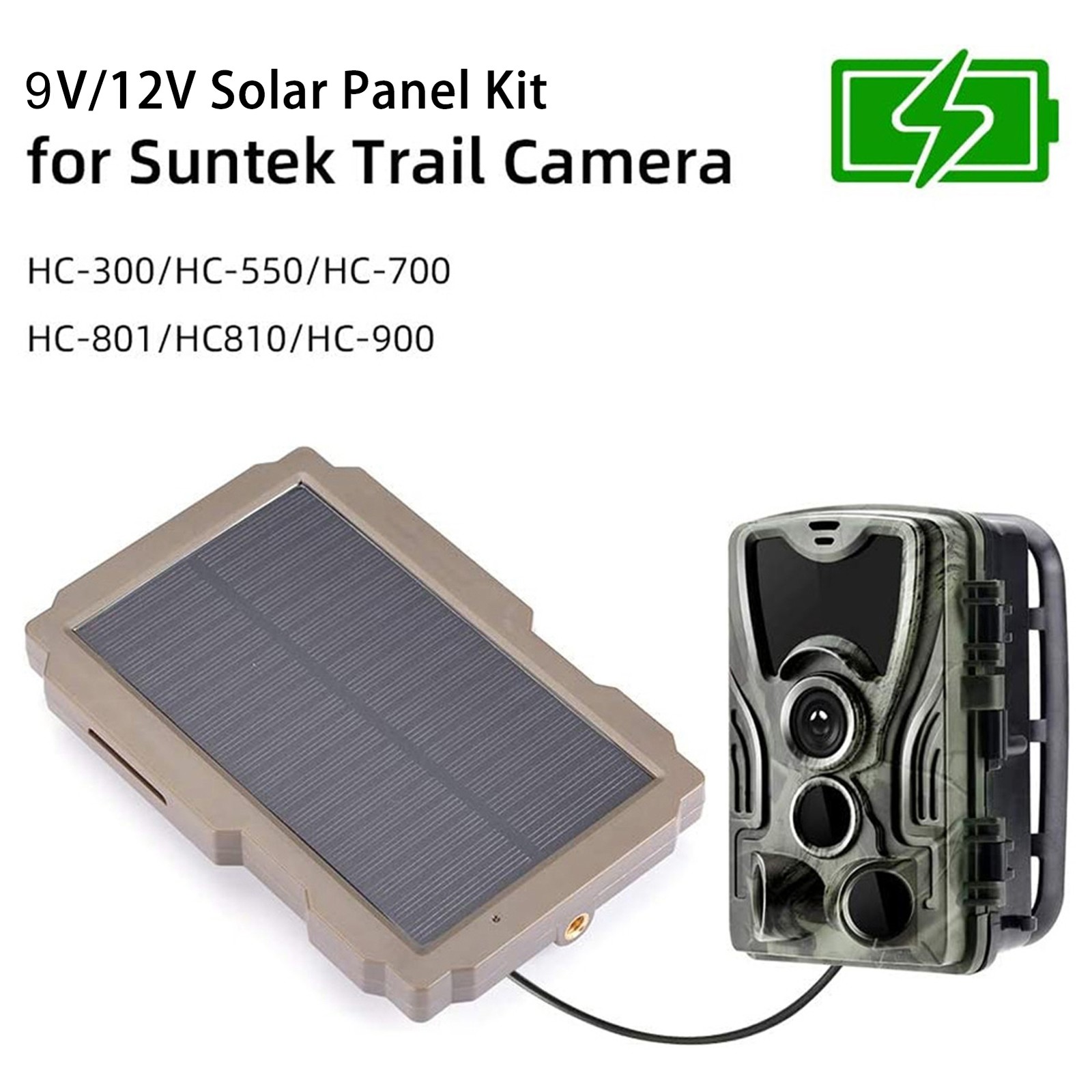 3000mAh 6V-12V Solar Panel Kit Rechargeable Solar Charger For Trail Camera WDHX