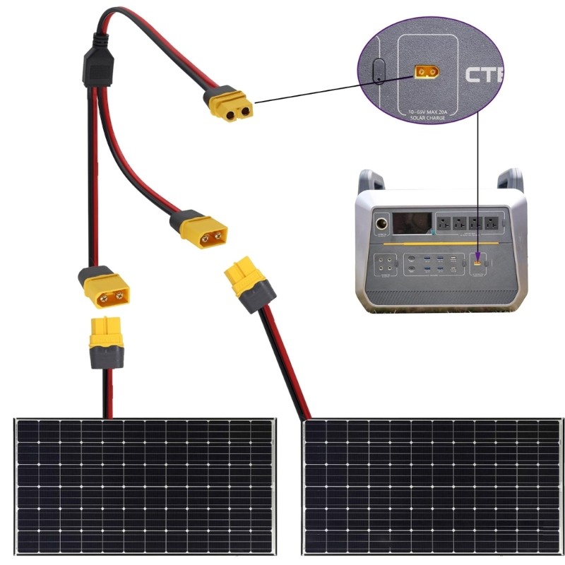 XT60 20cm Y Wire with PVC Cover for Common XT60 Line Work Use