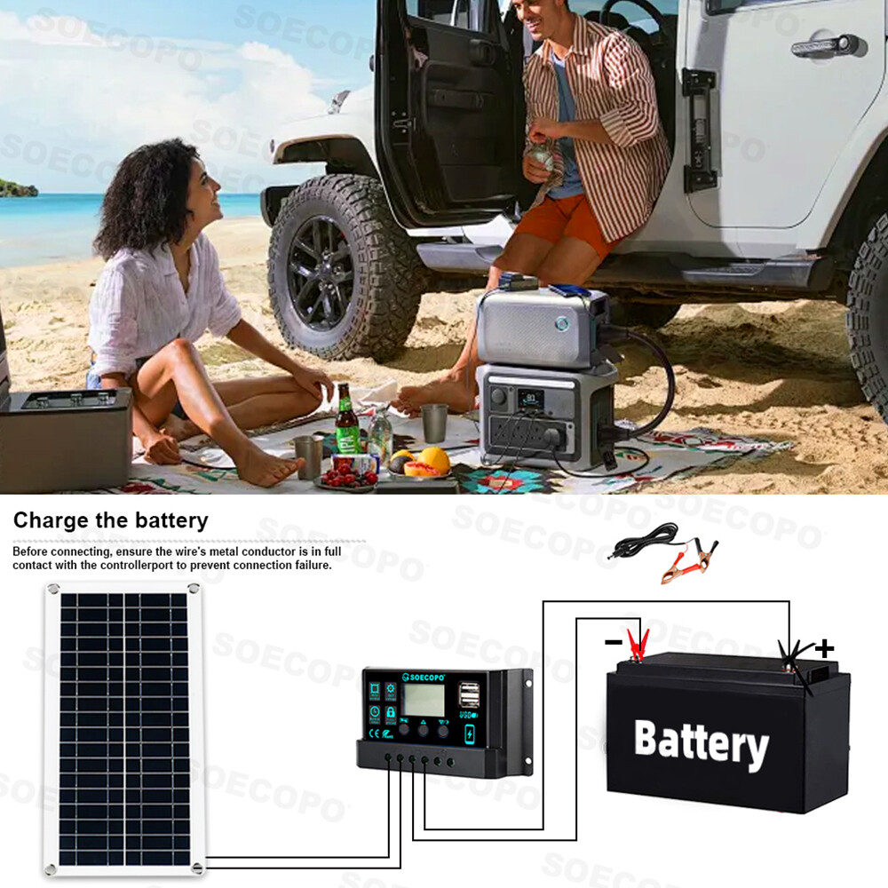 10000W Power Inverter Solar Generator With 200W Solar Panel Home Complete Set