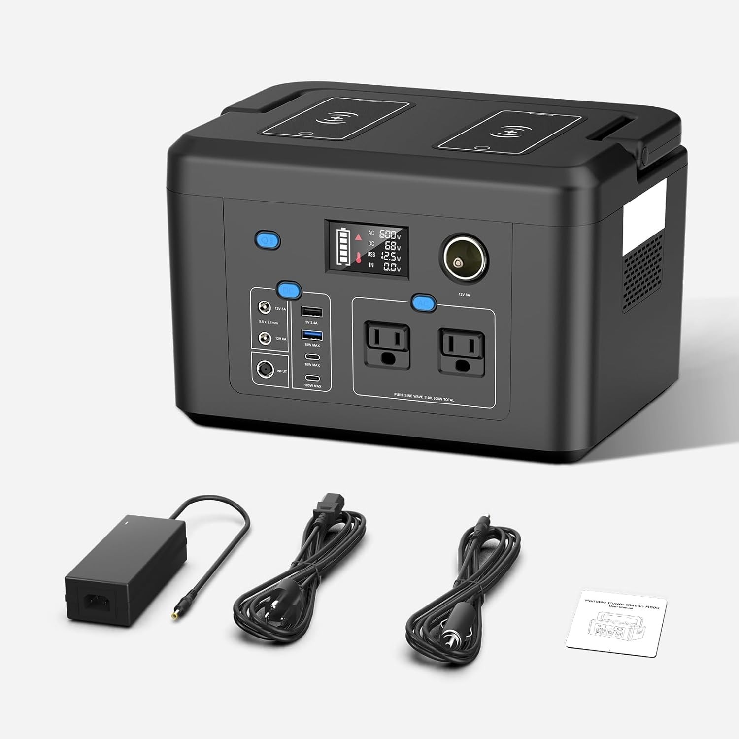 Emergency Power Supply with Wireless Charging Capability