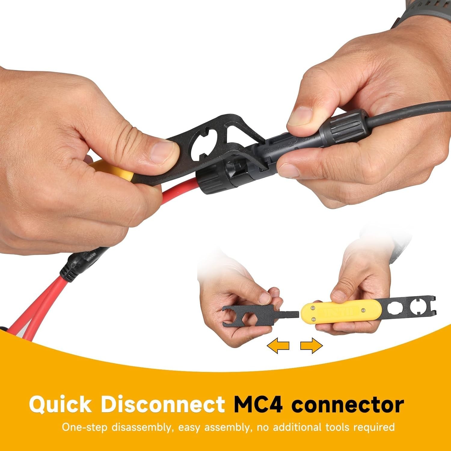 4-in-1 MC4 Disconnect Tool for Solar Connectors – Durable Alloy Steel Design