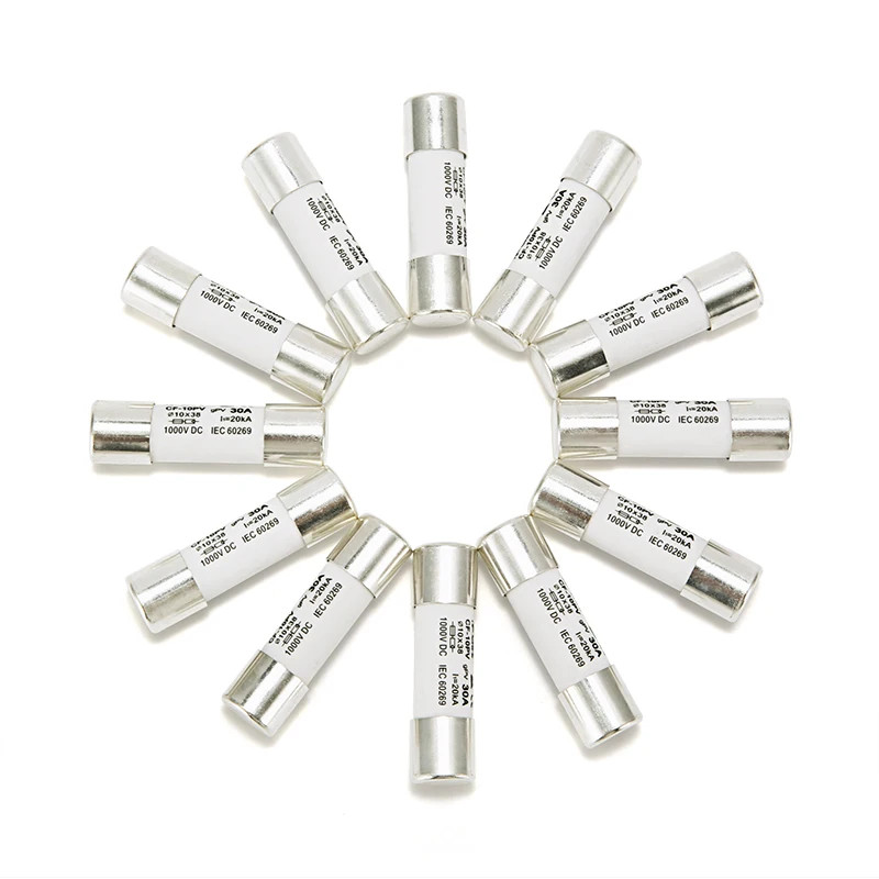 10PCS DC Fuse gPV 10x38mm 1000V 10A-30A Fusible Link For PV System Protect