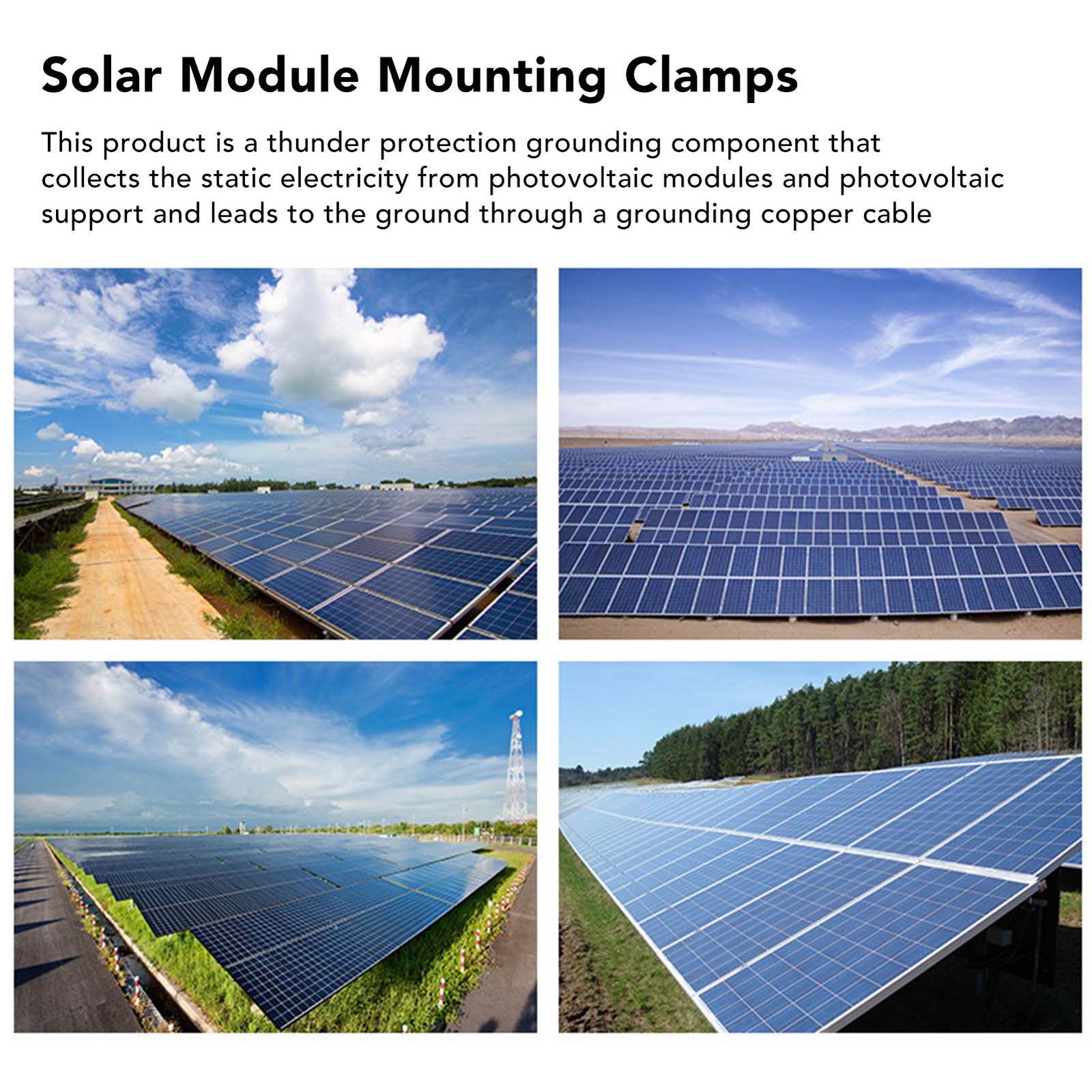 10x Solar Mounting System Grounding Clip Lug Bracket Clamps Photovoltaic SET