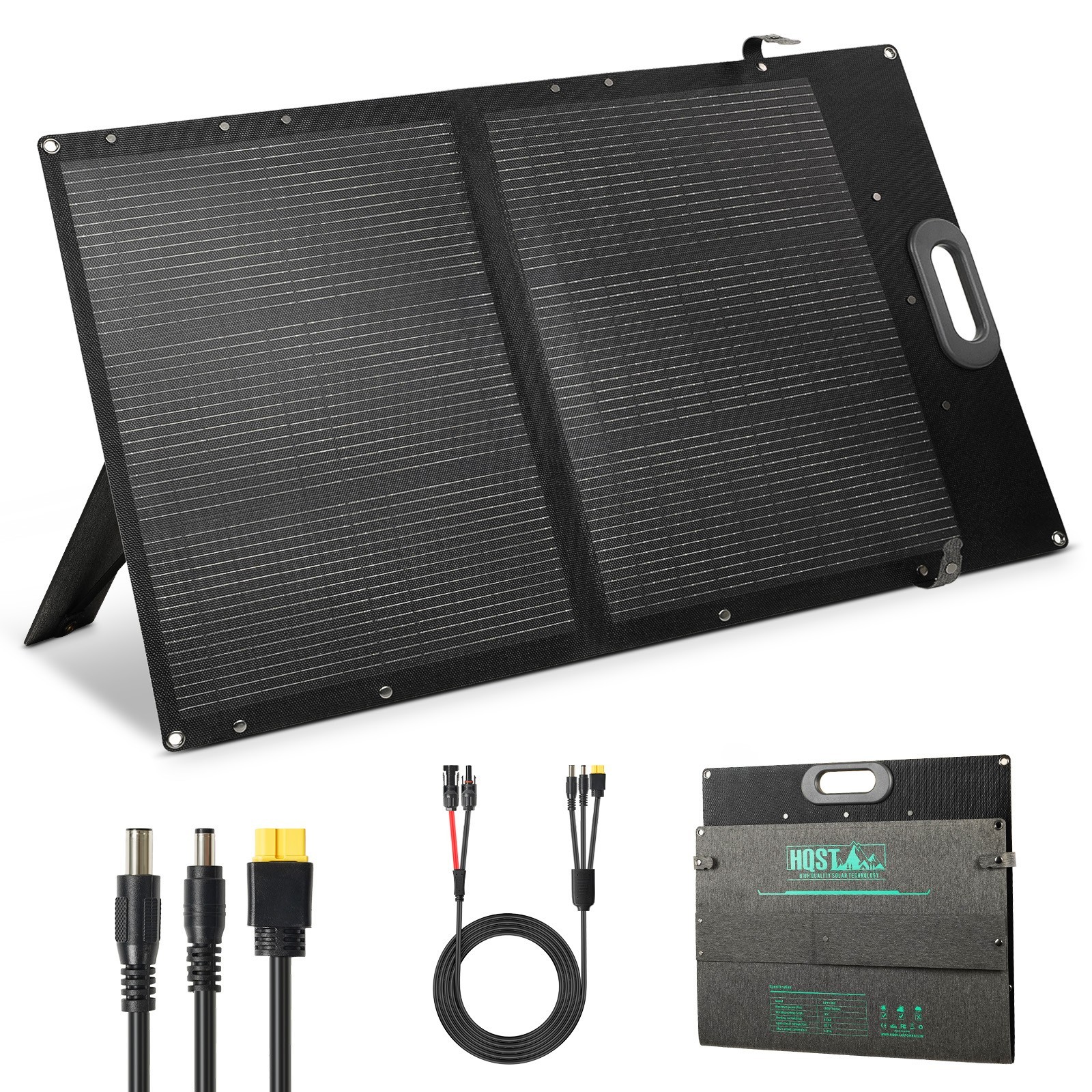 HQST 100W 200W Waterproof Foldable Portable Solar Panel Power Backup for RV