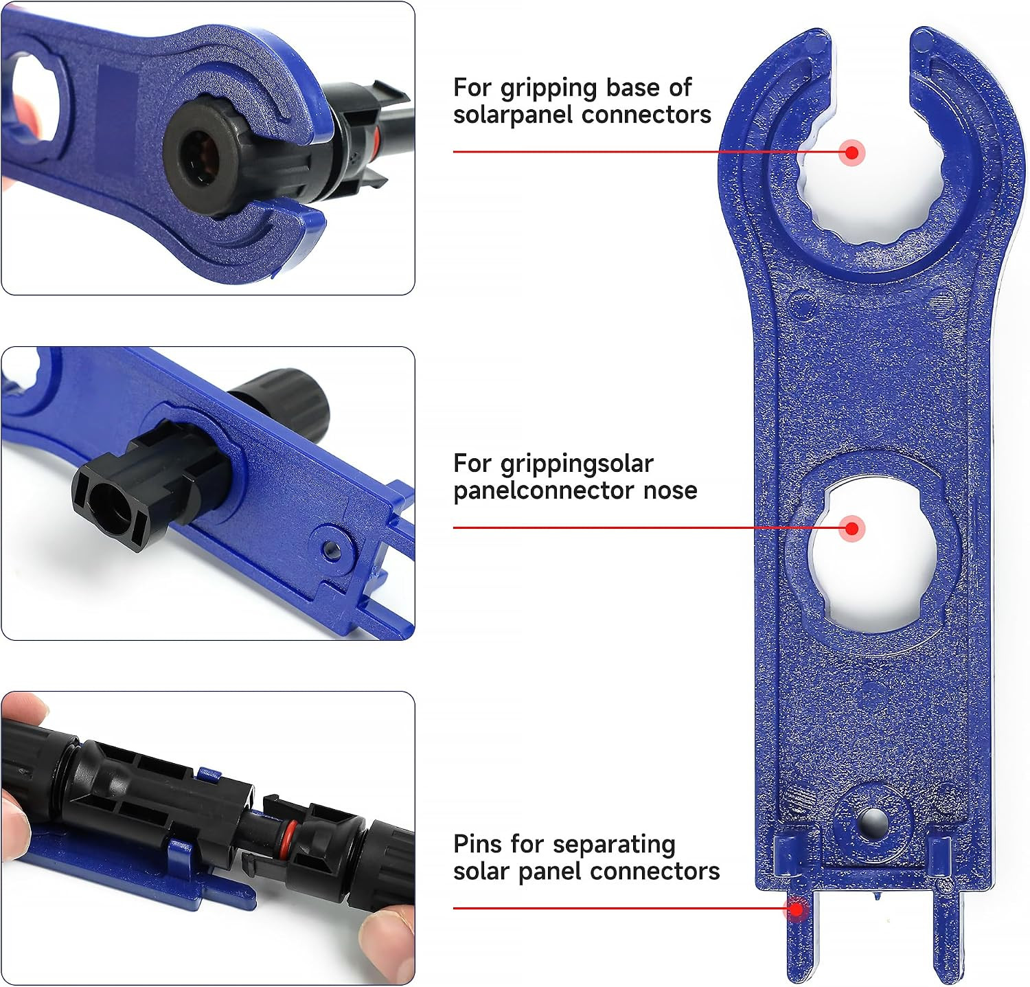 Solar Crimping Tool Kit for Solar Panel Cable Connectors 14-10Awg,Mc4 Connector