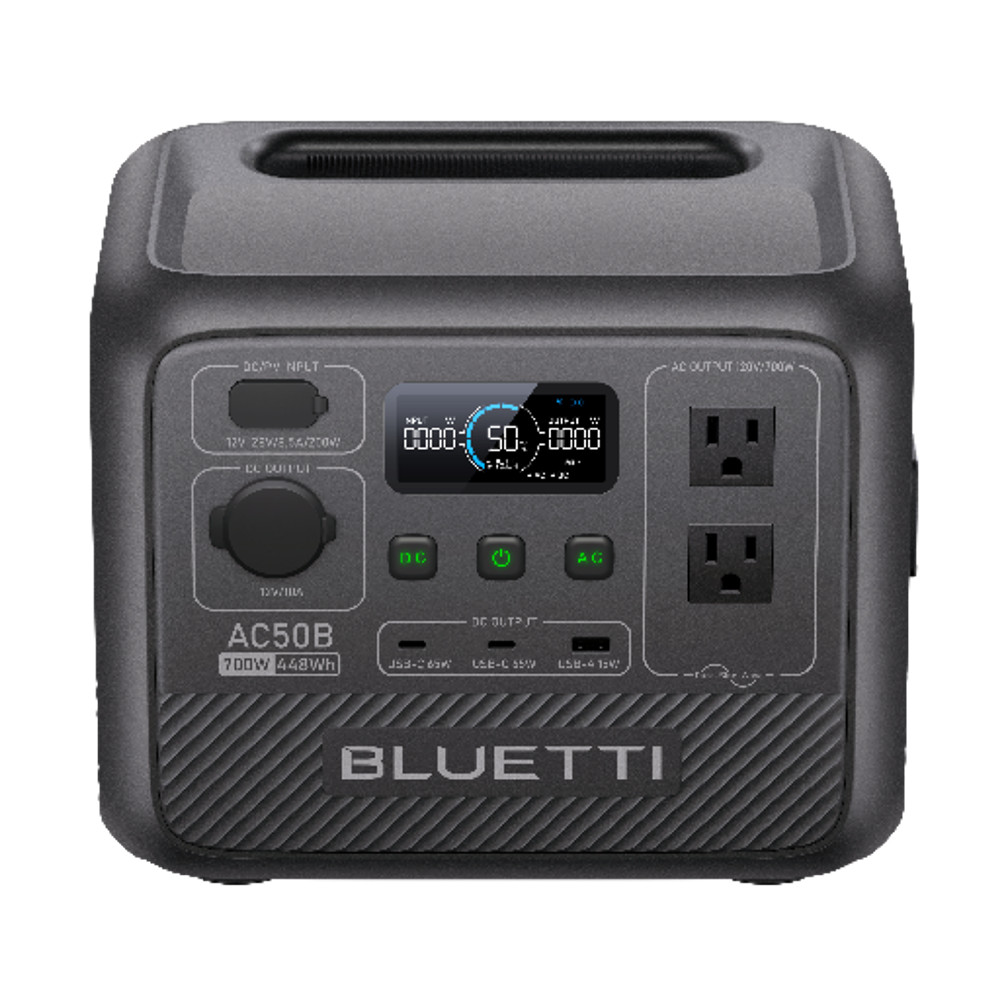 BLUETTI AC50B 700W 448Wh Portable Power Station LiFePO4 for Road Trip/Outage