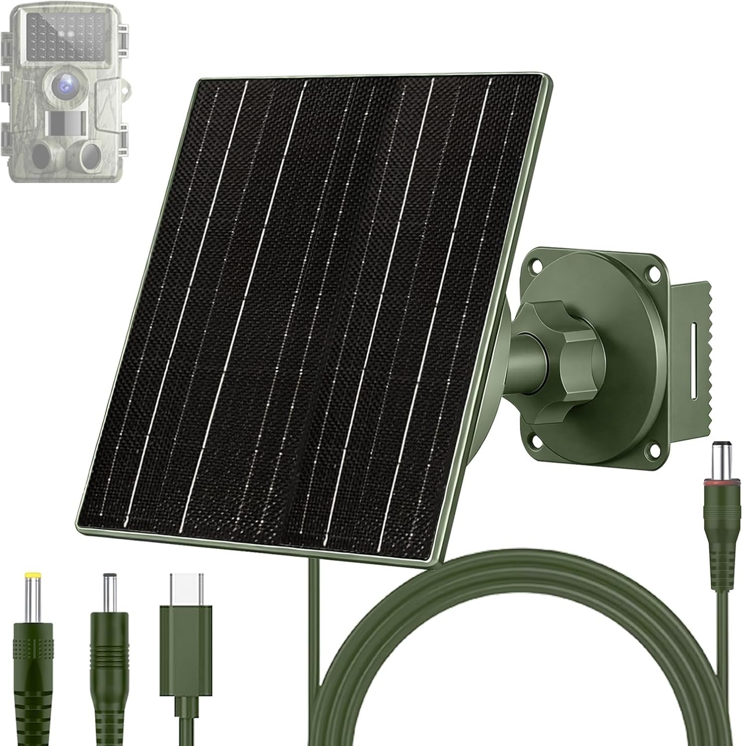 5W Solar Panel with 5200mAh Battery for Trail Cameras – Waterproof