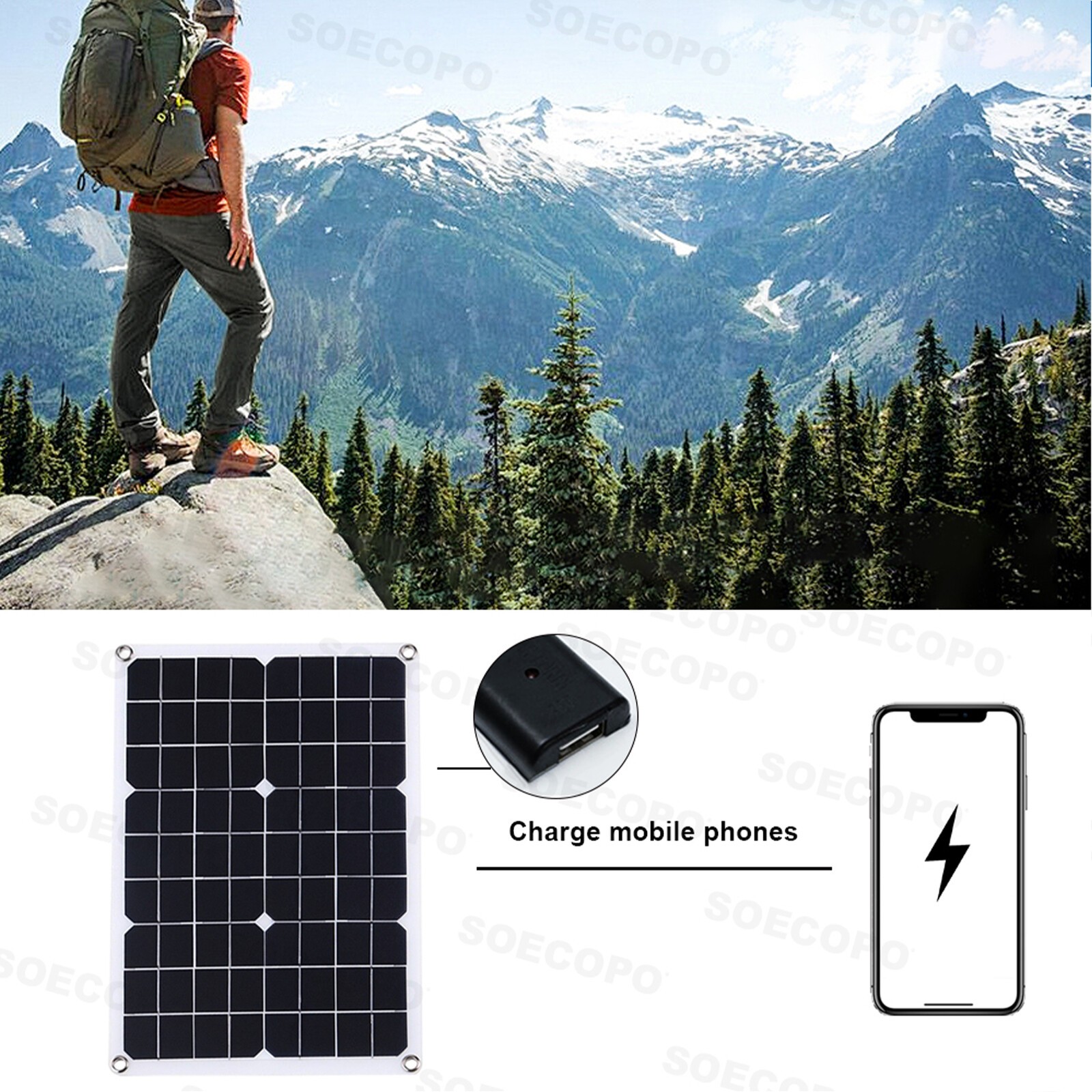 6000W 100A 220V Solar Panel Kit Complete Solar Power Generator Home Grid SysteI6