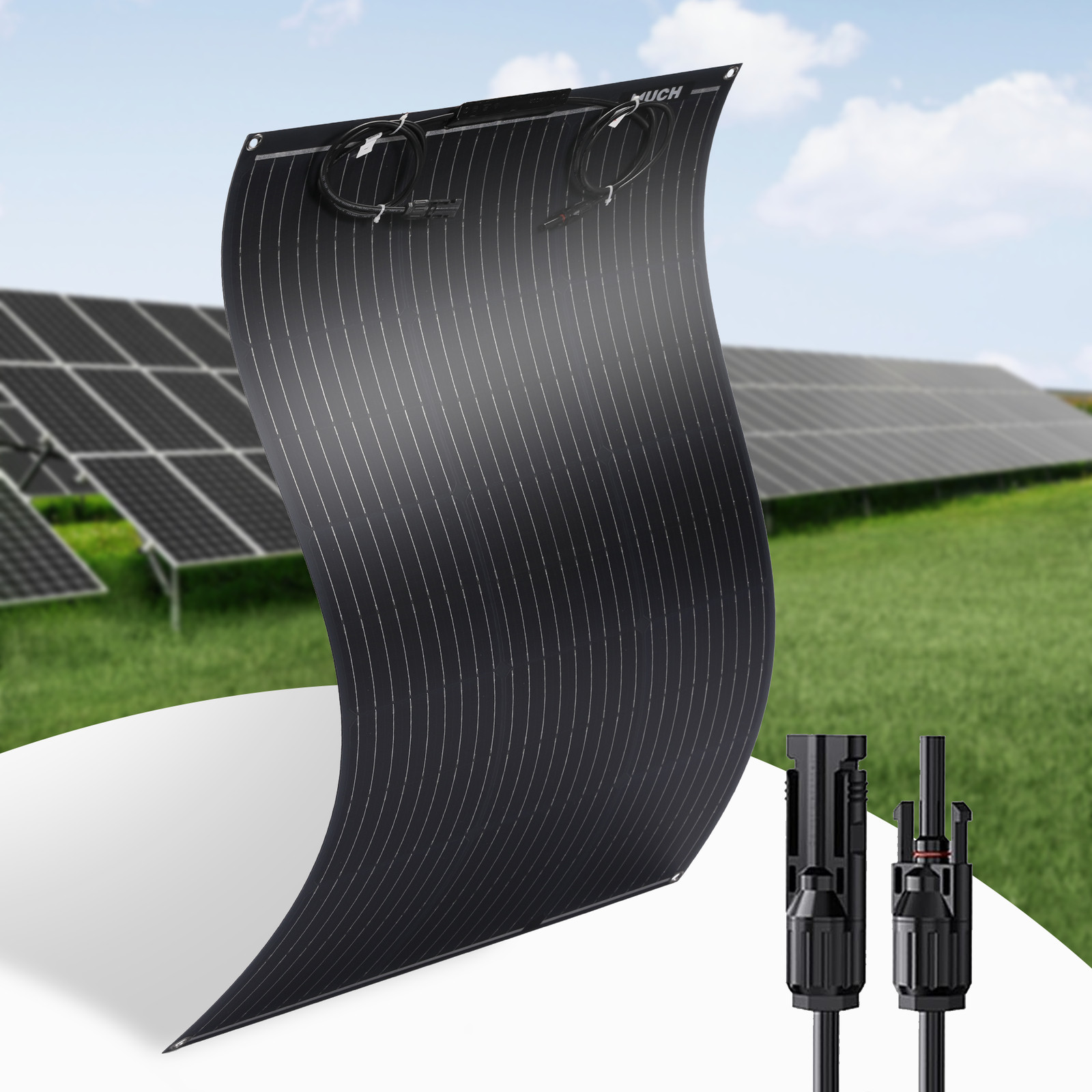 200W High Efficiency Solar Panel Mono Home RV Rooftop Camping Off-Grid US New