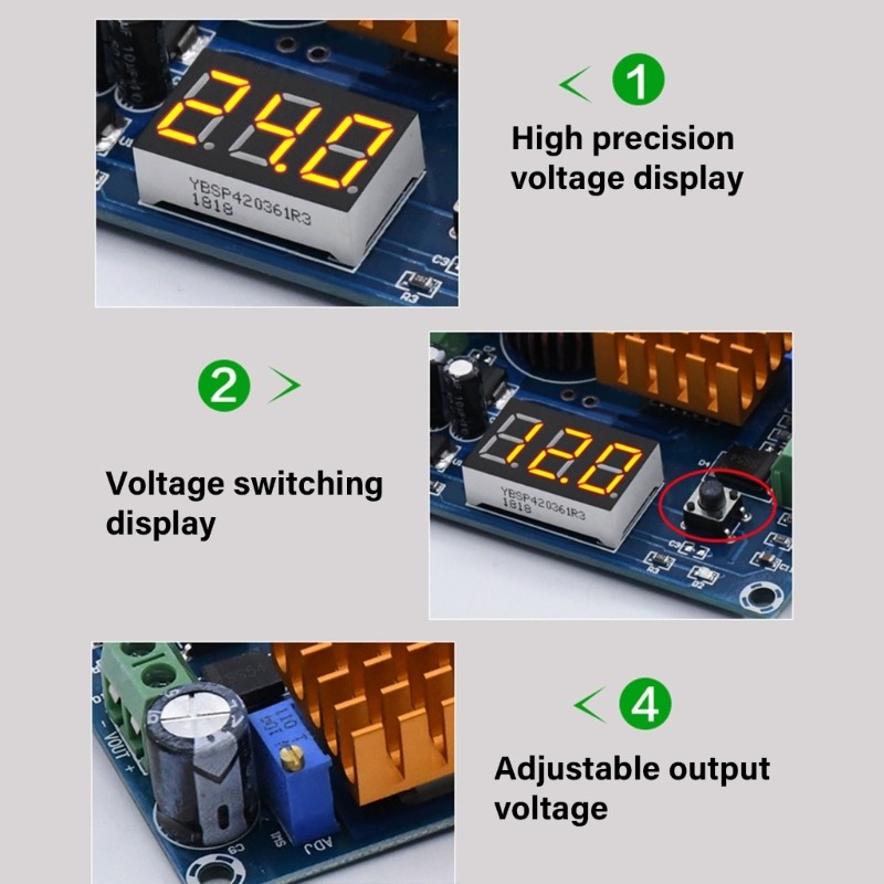 XH M411 Adjustable DCDC Boost Converter Module 4V-35V Input to 5V-45V Output