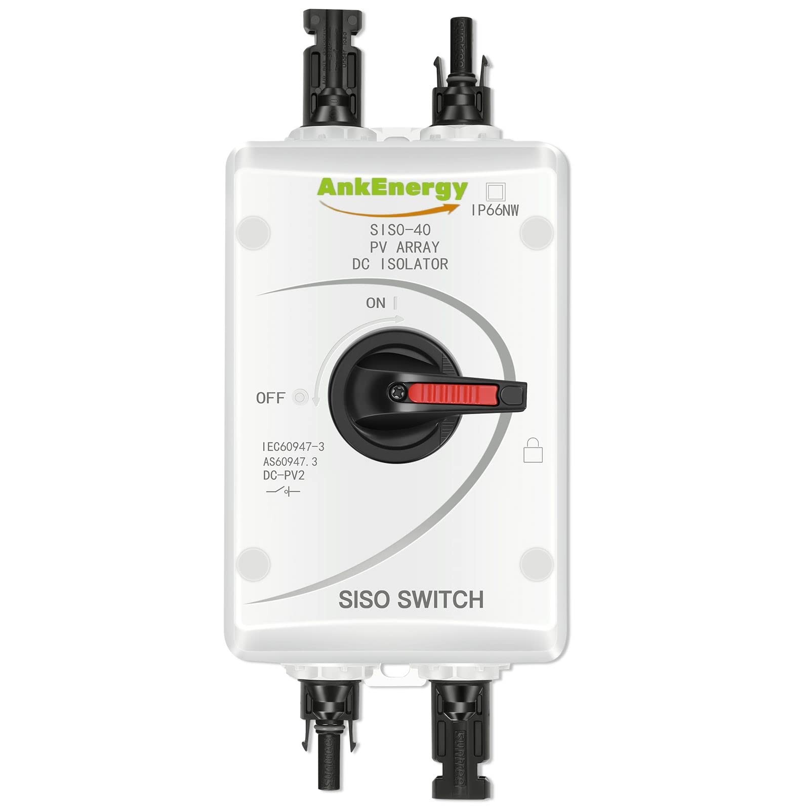 IP66 Solar Combiner Box， 32A PV DC Isolator Switch with Solar Connector for S…