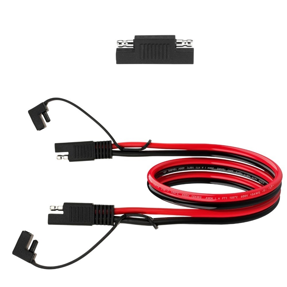 1FT 10AWG SAE Extension Cable for Power Delivery Solar Panel RV Battery,2 Pack