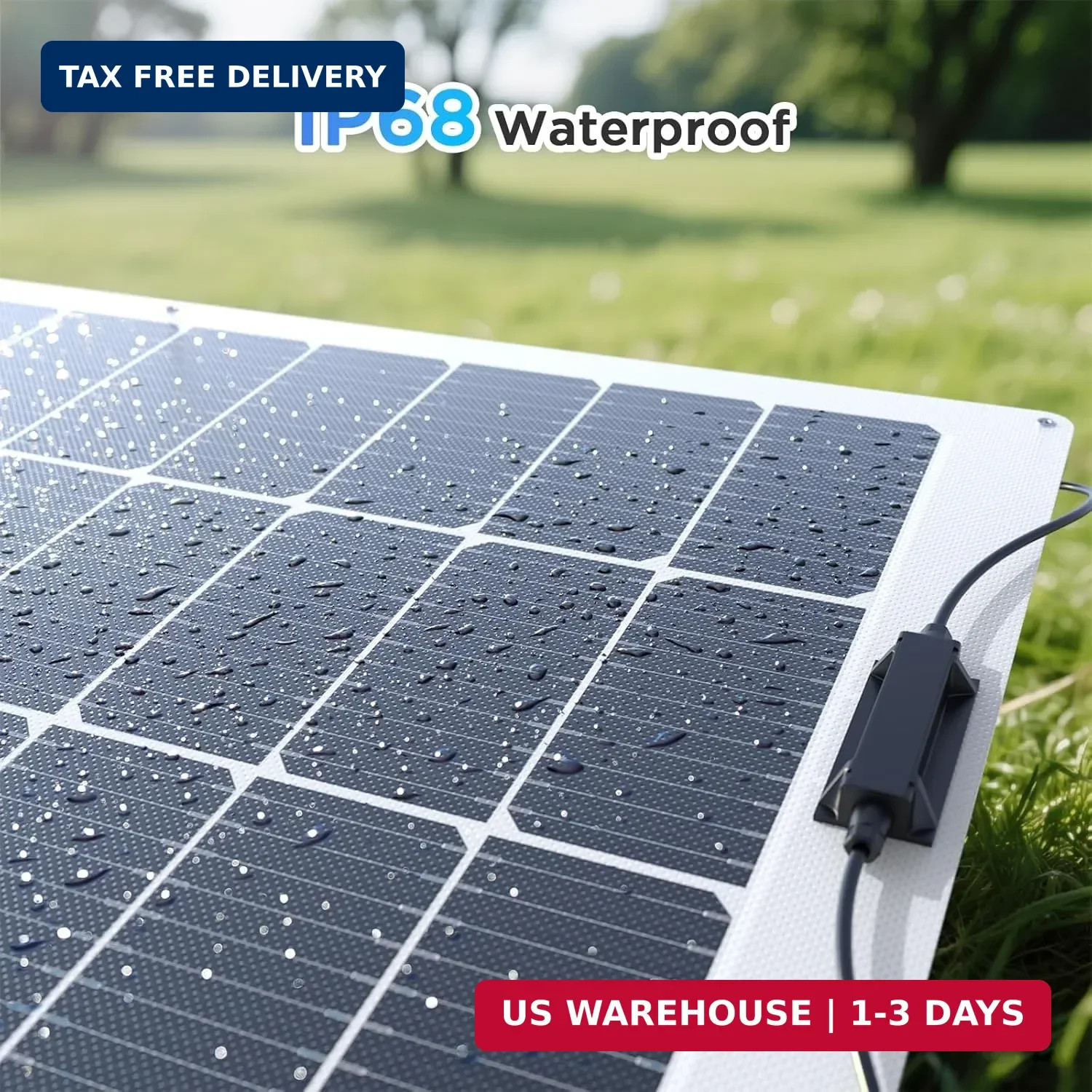 200W Flexible Solar Panel Kit (2x100W), Heat-Reflective White Backsheet, Marine-