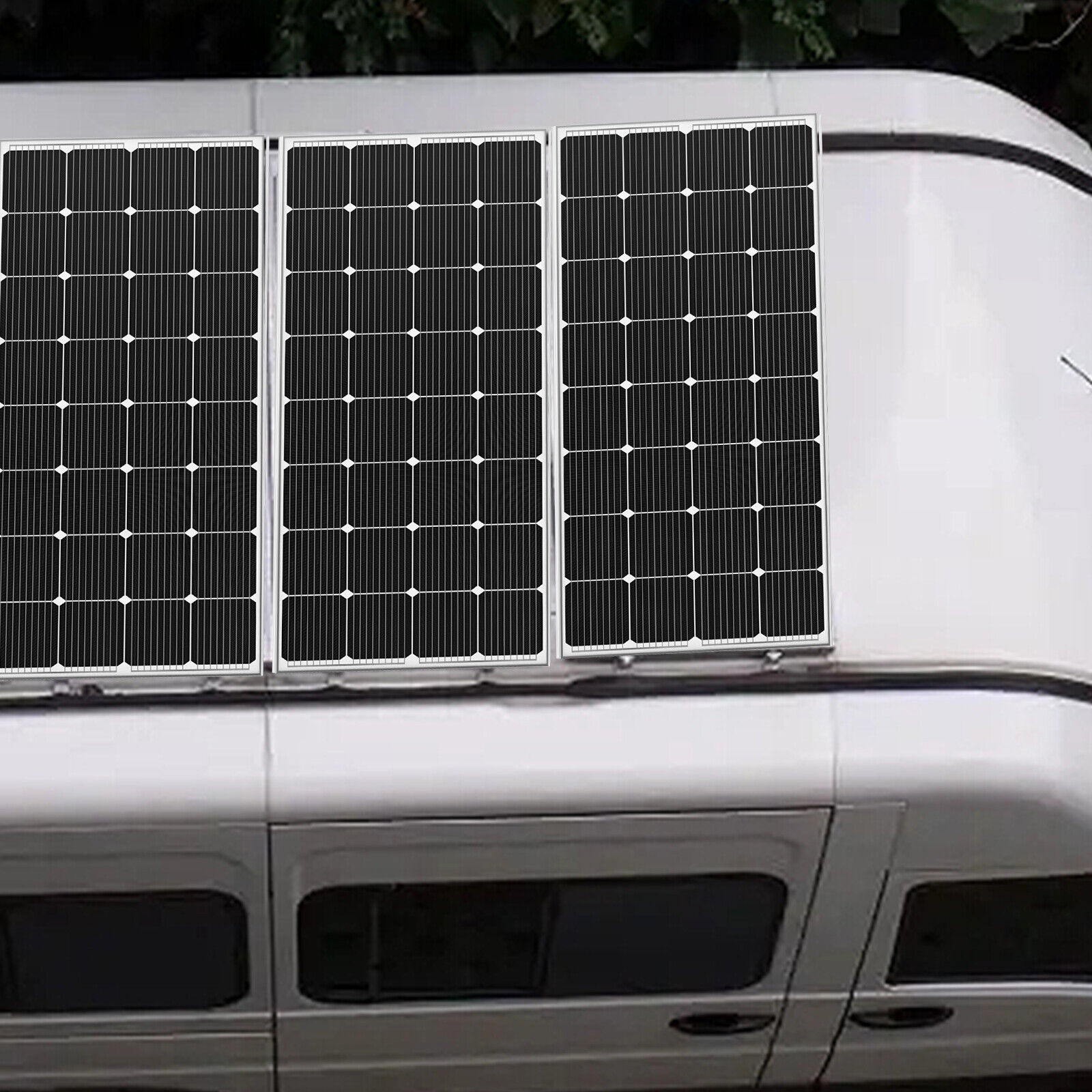 12V 100W Solar Panel Monocrystalline Off Grid PV Module for RV Home Rooftop Boat