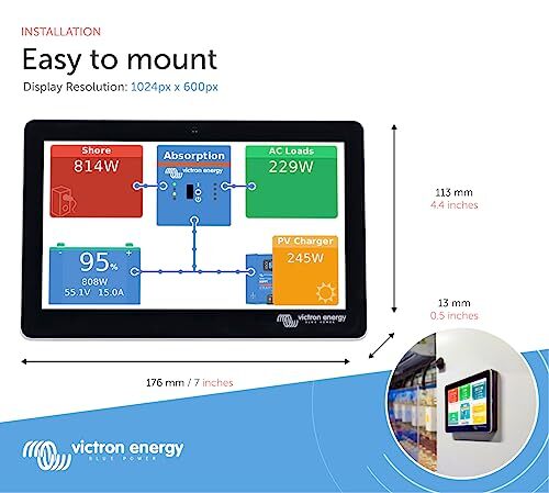 Victron Energy Gx Touch 70, Display Screen For Cerbo Gx BPP900455070