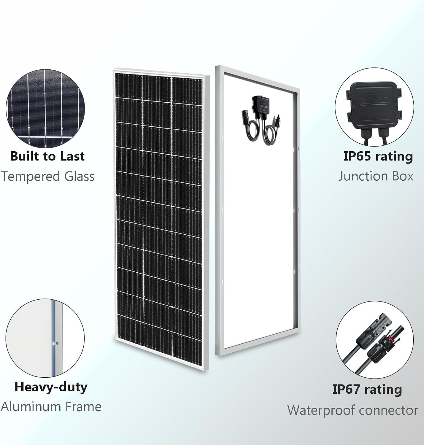 200W Solar Panel Kit 2x100W Monocrystalline