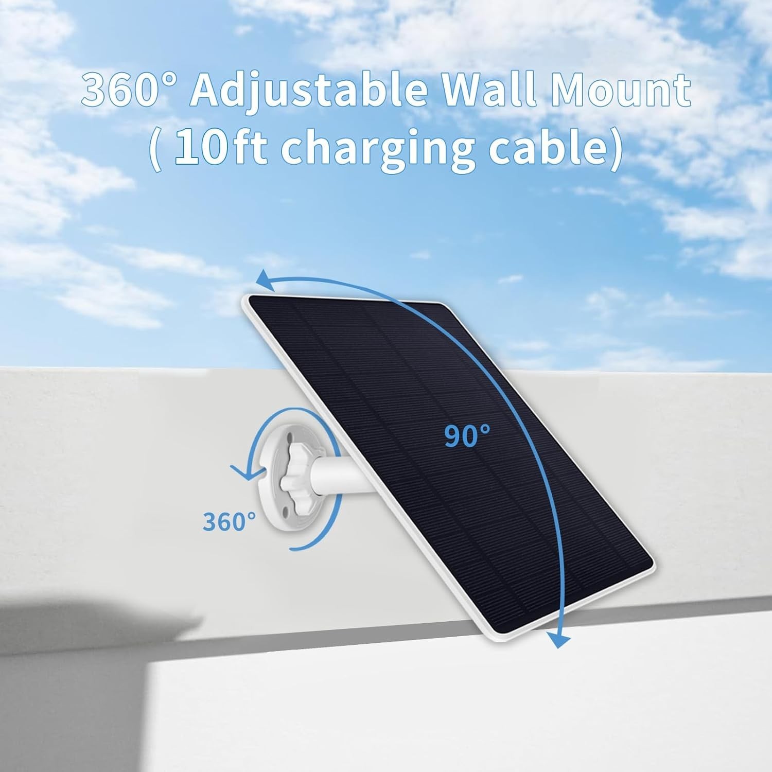 Solar Panel Charger for Arlo Essential 2K Outdoor(2nd Gen)/Essential XL 1Pack