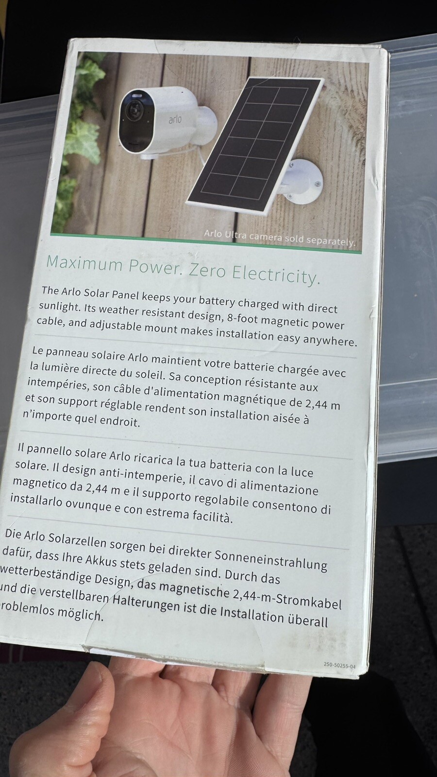 Arlo VMA3600 Solar Panel Charger – With Wall Mount – Fast Shipping