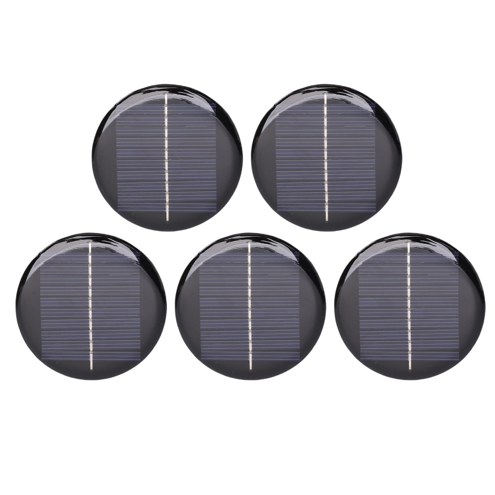 5pcs Round Monocrystalline Silicon Solar Panel For Small Devices PWJM