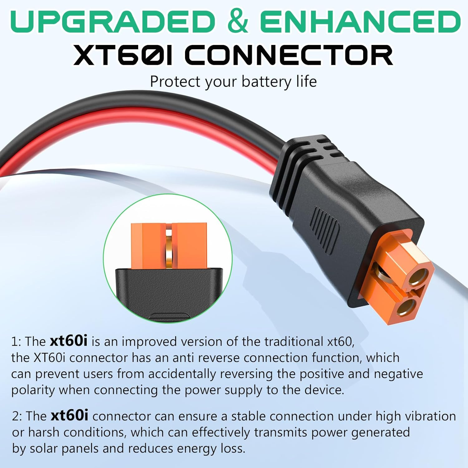 Oududianzi 10AWG Xt60I Solar Cable 20FT, Solar to Xt60I Cable 3 10 15 25 20 30 4