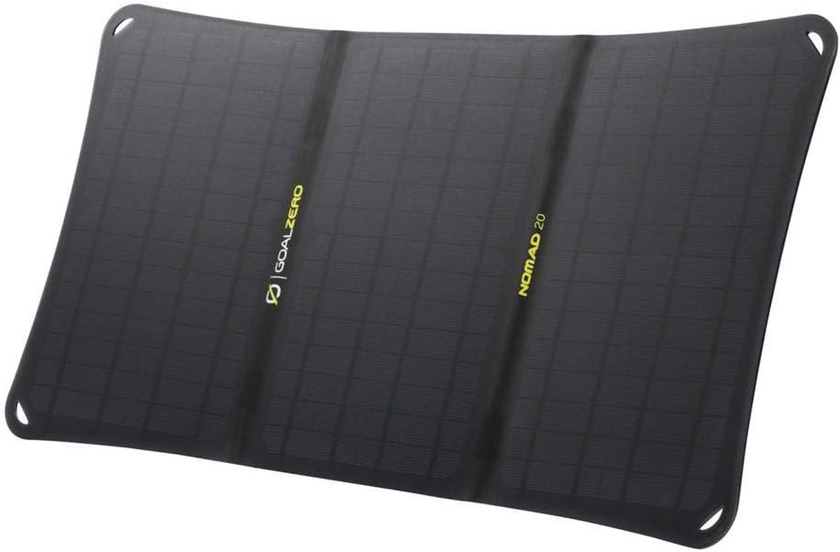 Goal Zero Nomad 20, Foldable Monocrystalline 20 Watt Solar Panel with 8Mm + USB