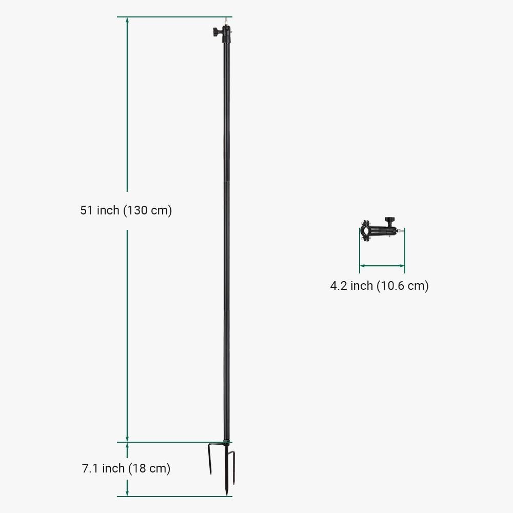2-in-1 Ground Stake Mount for Outdoor Security Cameras & Solar Panels – Universa