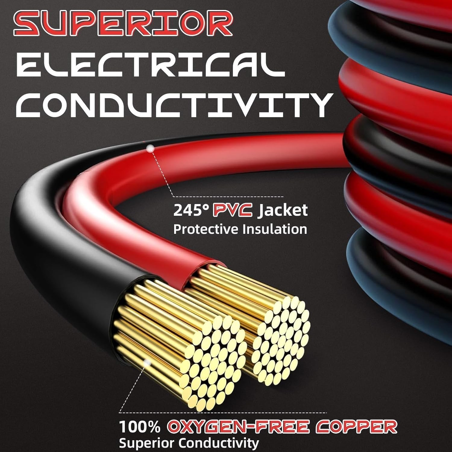 20FT 12AWG XT60 Solar Charging Cable with Caps & Ties