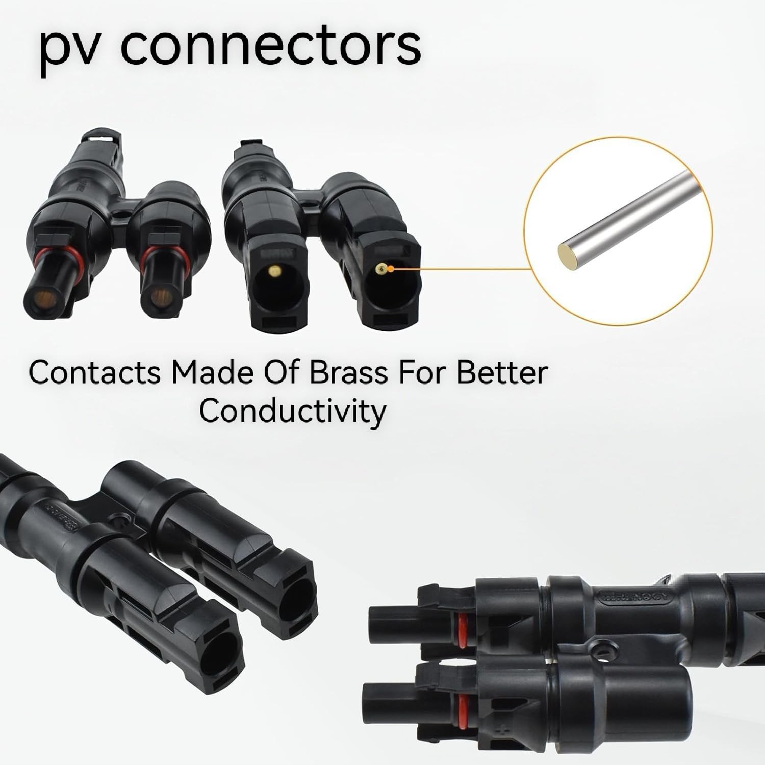 6PCS Mc4 Connectors for Parallel Connection Between Solar Panels (M/FF+F/MM),…