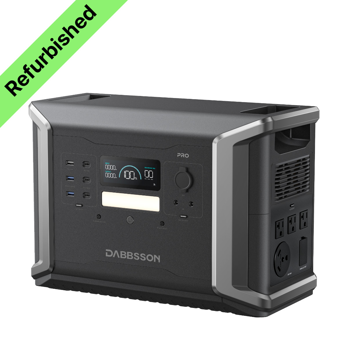 Portable Power Station 2150Wh 2400W Solar Generator for Camping Home Refurbished