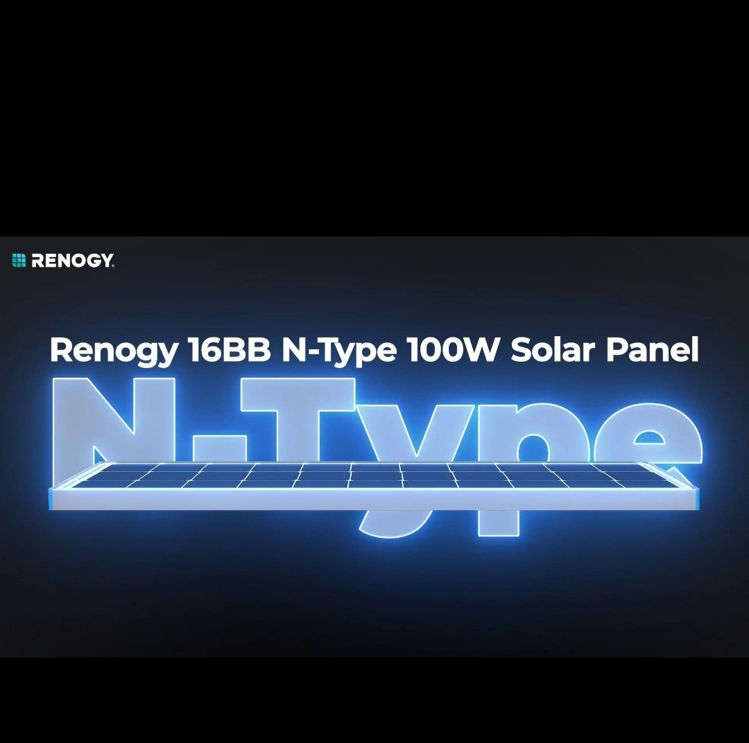 Renogy 2PCS Solar Panels 100 Watt 12 Volt, High-Efficiency Monocrystalline