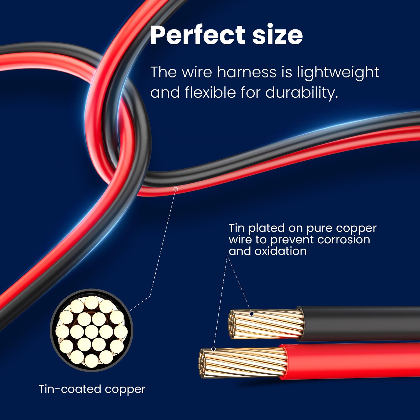 30ft Sae Extension Cable 16 Awg Quick Disconnect Wire Harness Sae To Sae Connect