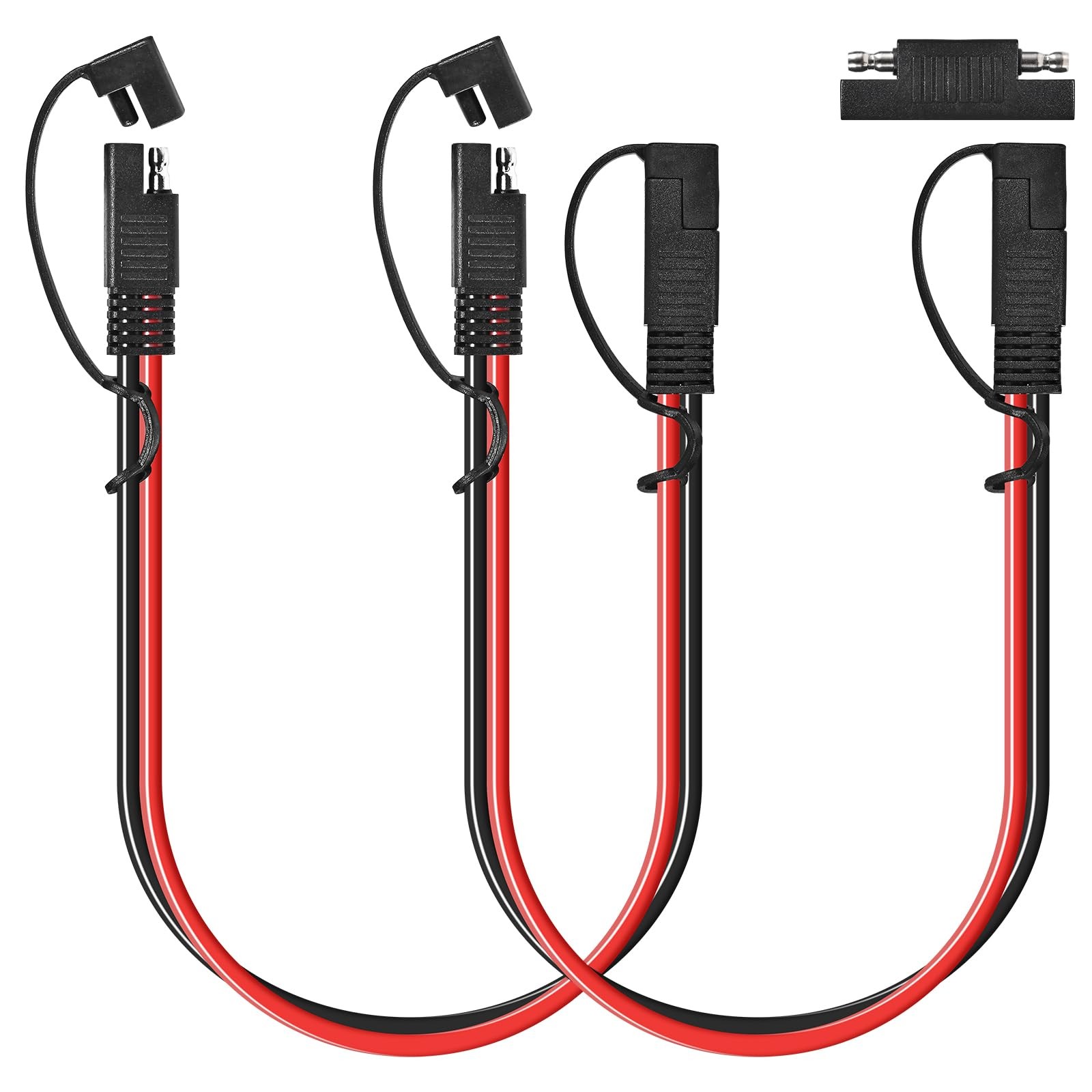2-Pack 2 Pin Quick Disconnect Polarized Wire Harness, 1FT 10AWG SAE Connector…