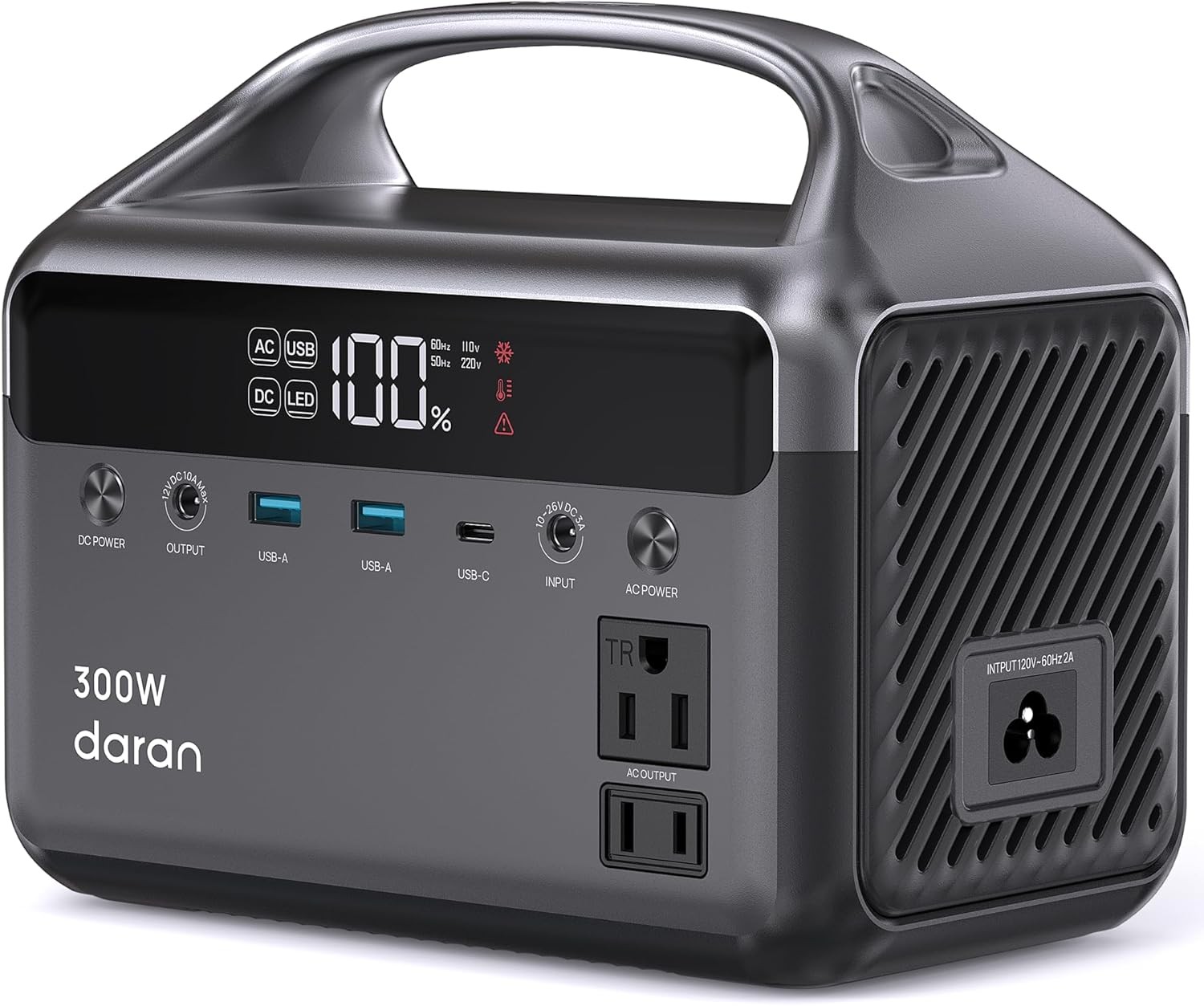 DaranEner Portable Power Station 300W 192Wh LiFePO4