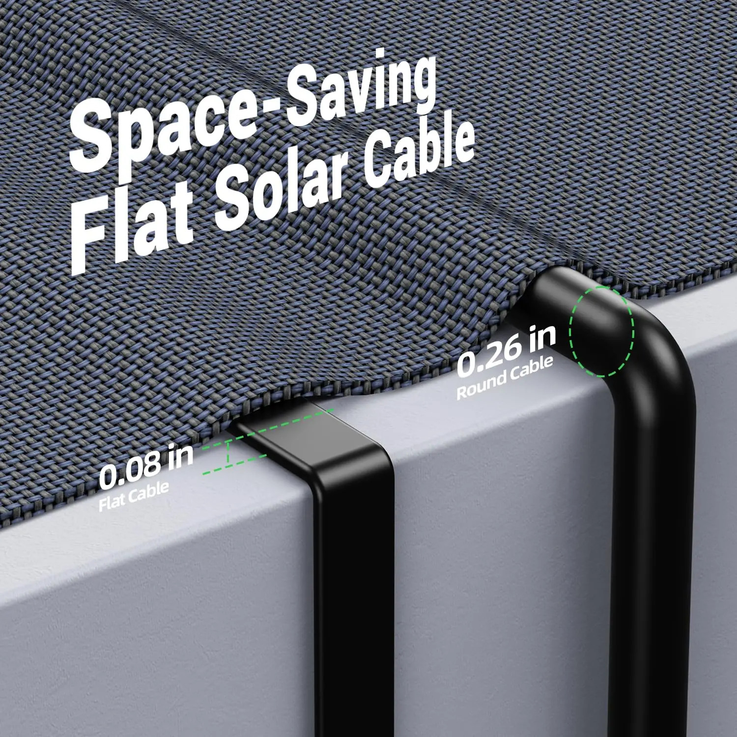 12AWG Window Pass through Solar Panel Extension Cable Flat Wire for Zendure/Ecof