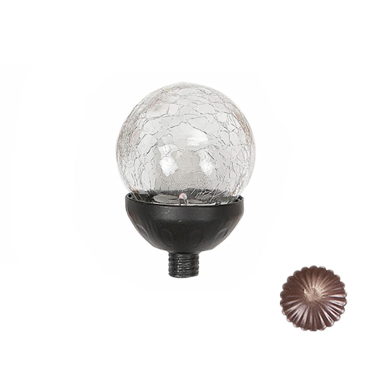 Solar Powered Glass +- for Solar Wind Spinner Solar Light Parts (Bronze)