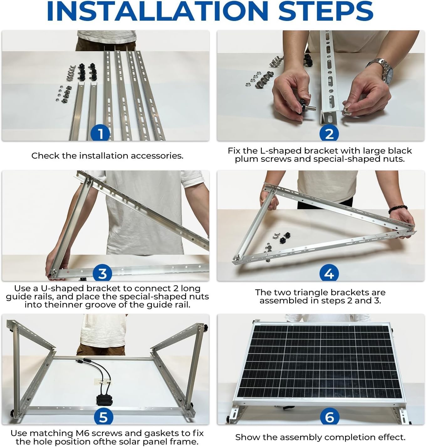 Universal Adjustable Solar Mount Brackets for Secure Panel Installation – 2 Sets