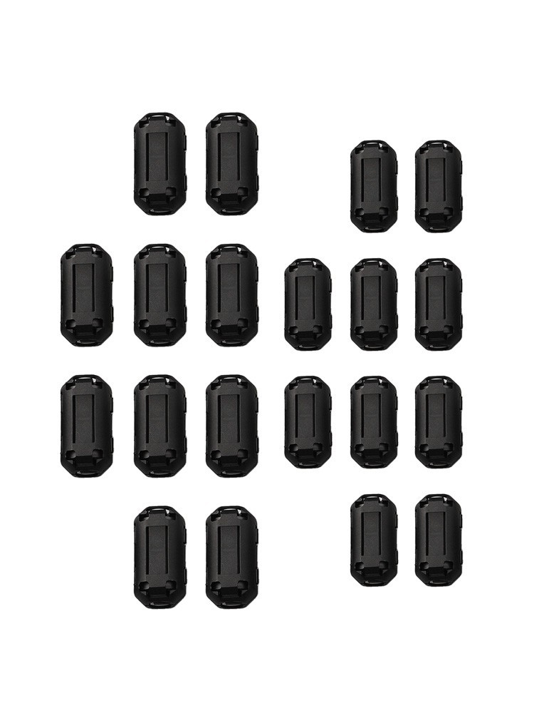 20pcs Clip On Ferrite Core Beads for Ring Core Noise Suppression 7mm and 13mm