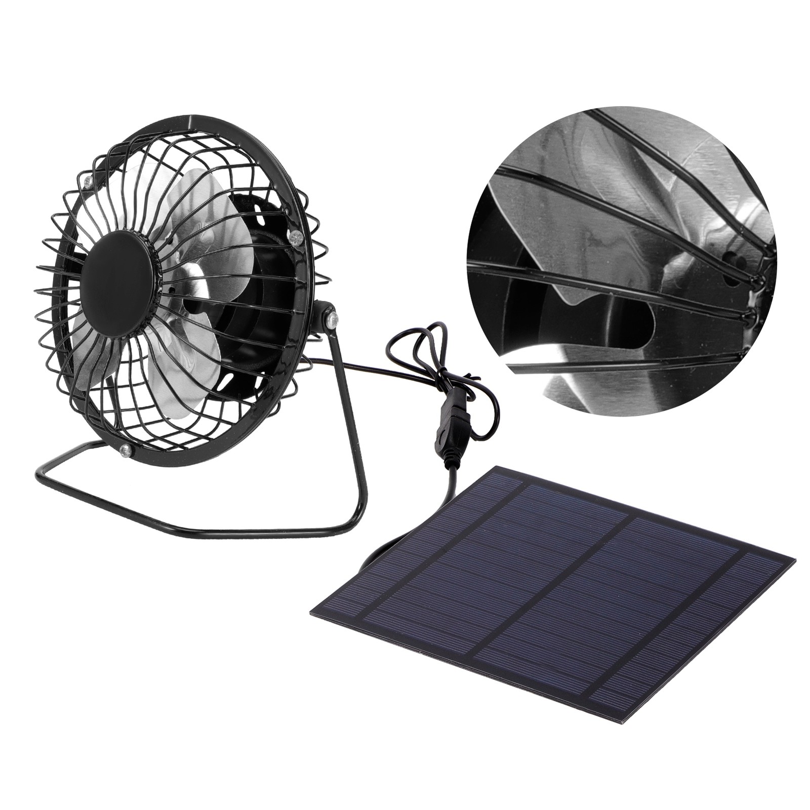 5W Mini Solar Panel with Portable Cooling Fan Photovoltaic Solar Panel Set for G