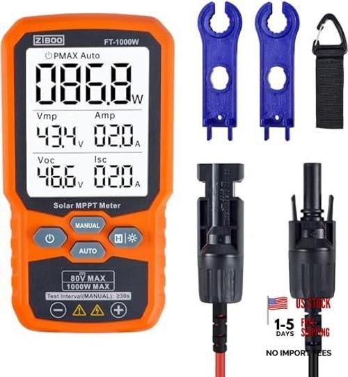 Solar Panel Tester MPPT Meter – 1000W Max Power, 80V/35A PV Module FT-1000W