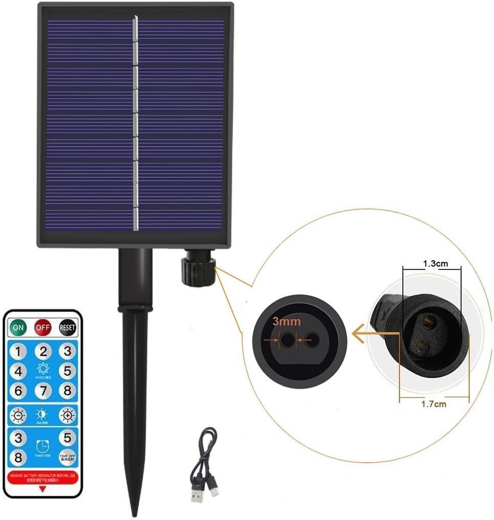Solar Battery Box for 3V LED String Lights, 1200mAh Lithium Solar Panel with …