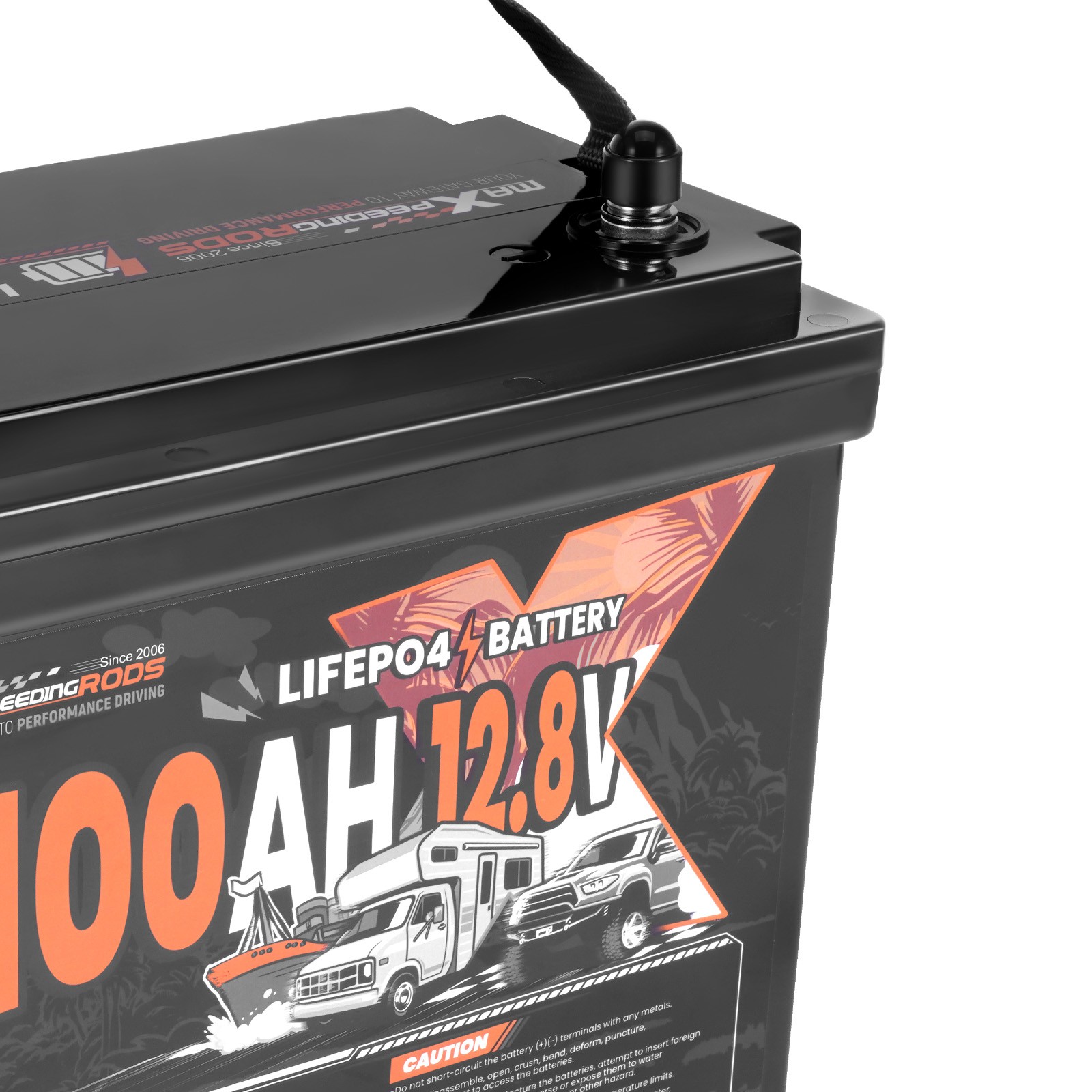 12V 100Ah LiFePO4 Lithium Battery fit for RV Marine Boat Low Temp Protection BMS