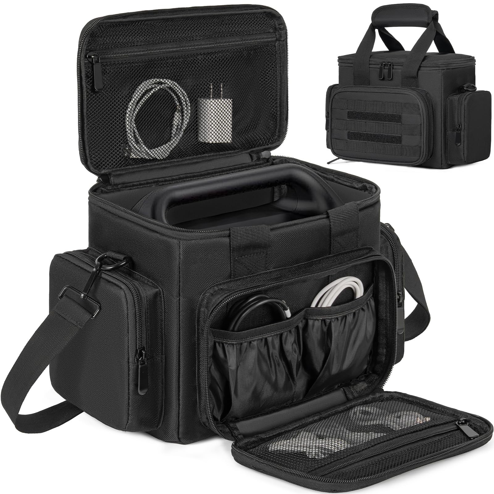 Portable Power Station Carrying Bag for Solar Generators, Travel Case with Pocke