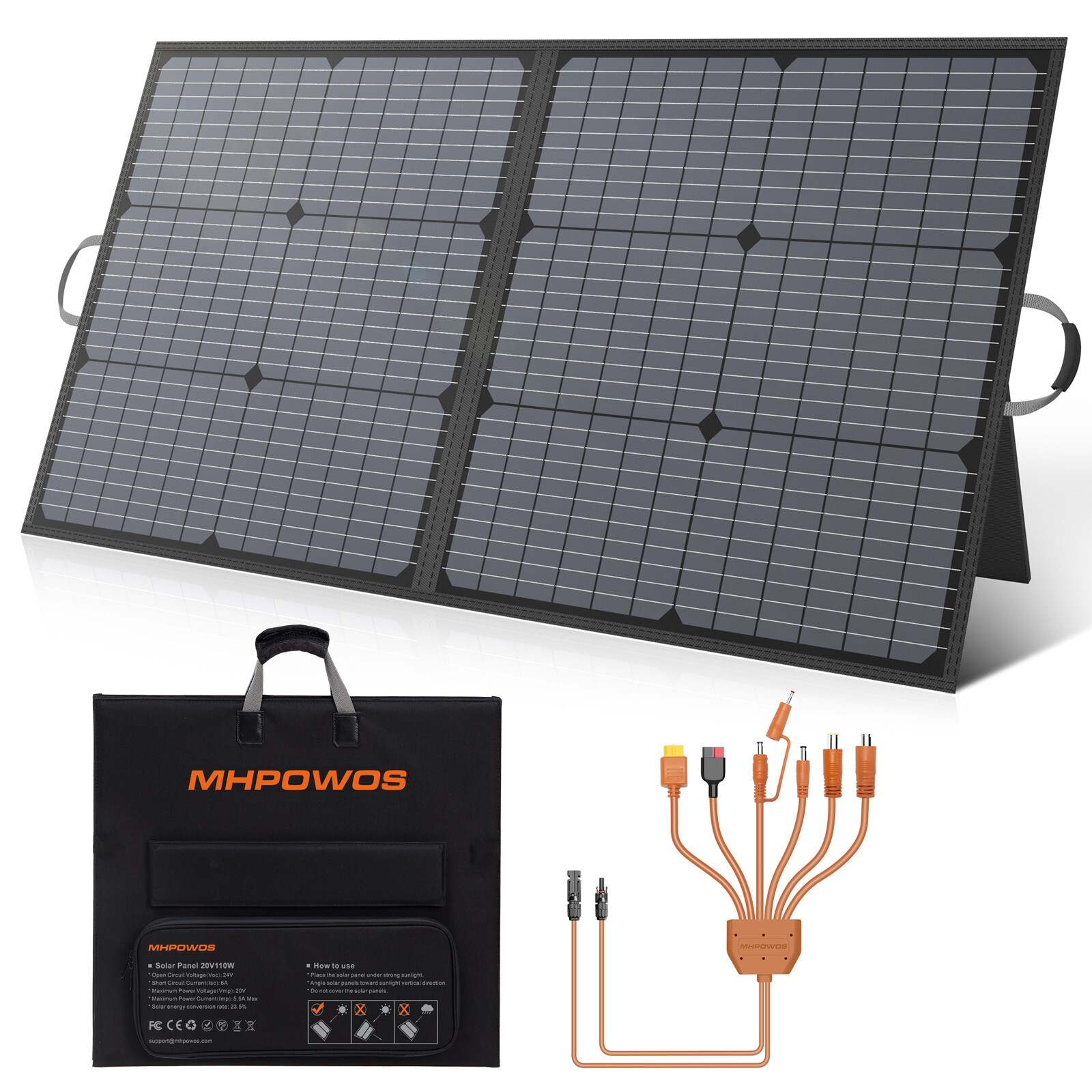 Solar Panels Kit 110W 220W 20V 220W 40V for Jackery Anker Bluetti Powerstations