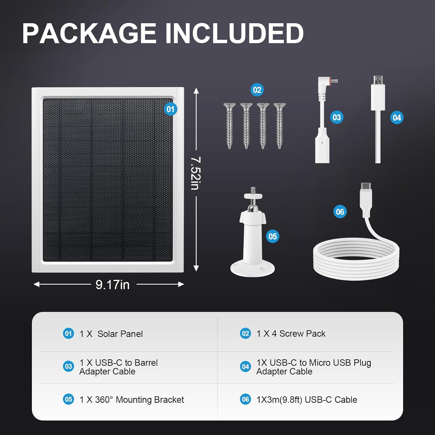 Ring Solar Panel,8W Ring Solar Charger Compatible with Stick Up Camera & Pro, Sp