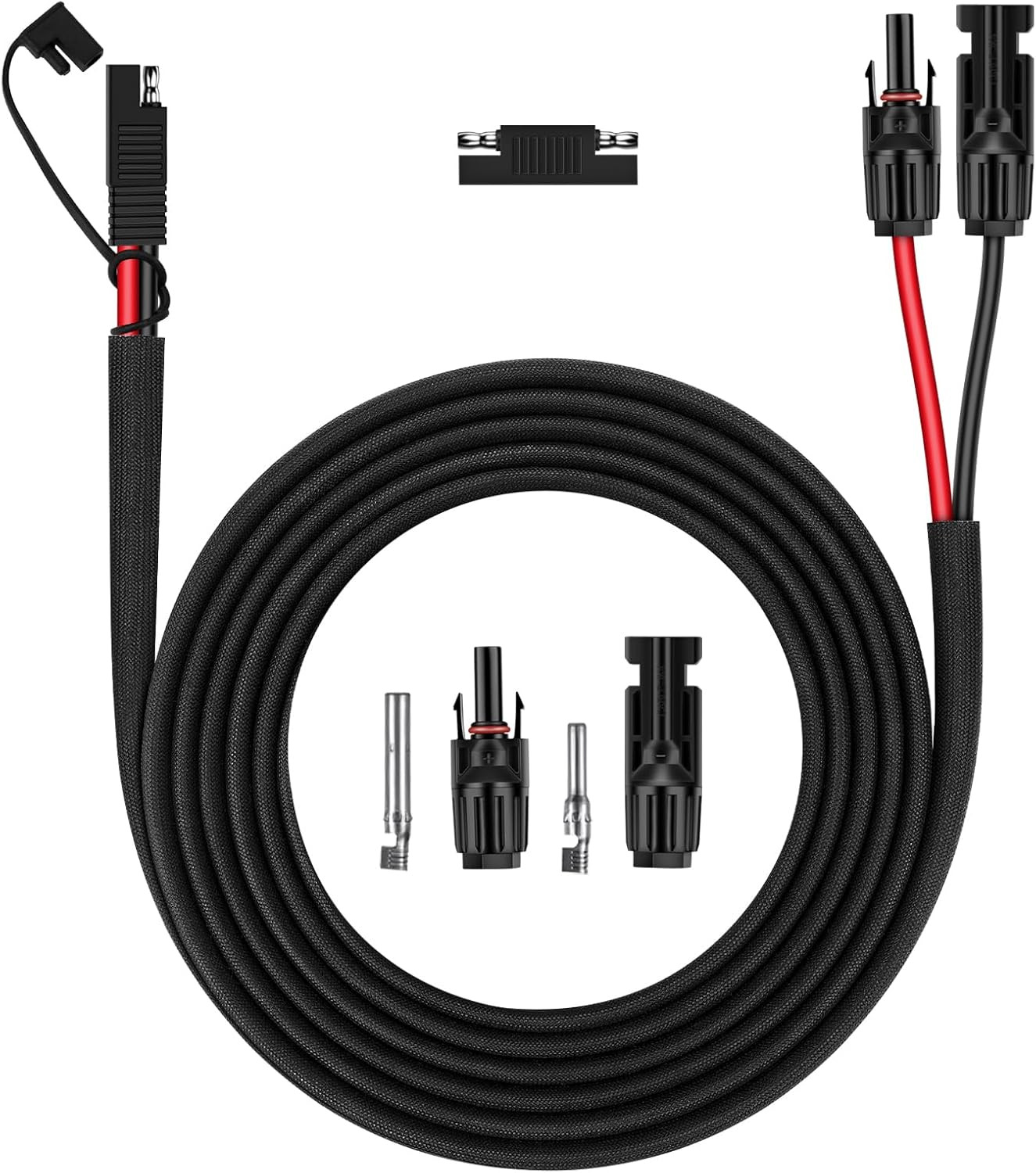 Igreely Solar Panel Connector Cable,10Awg SAE to Male & Female Adapter PV Extens